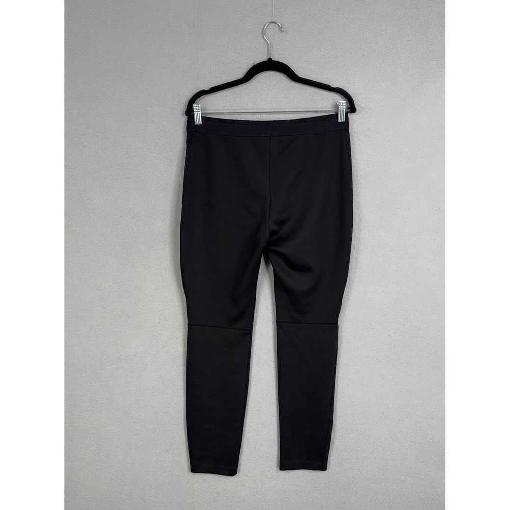 Elie Tahari Leggings Womens Medium Black Mid Rise Ankle Knit Side Stripe Stretch - Picture 5 of 12
